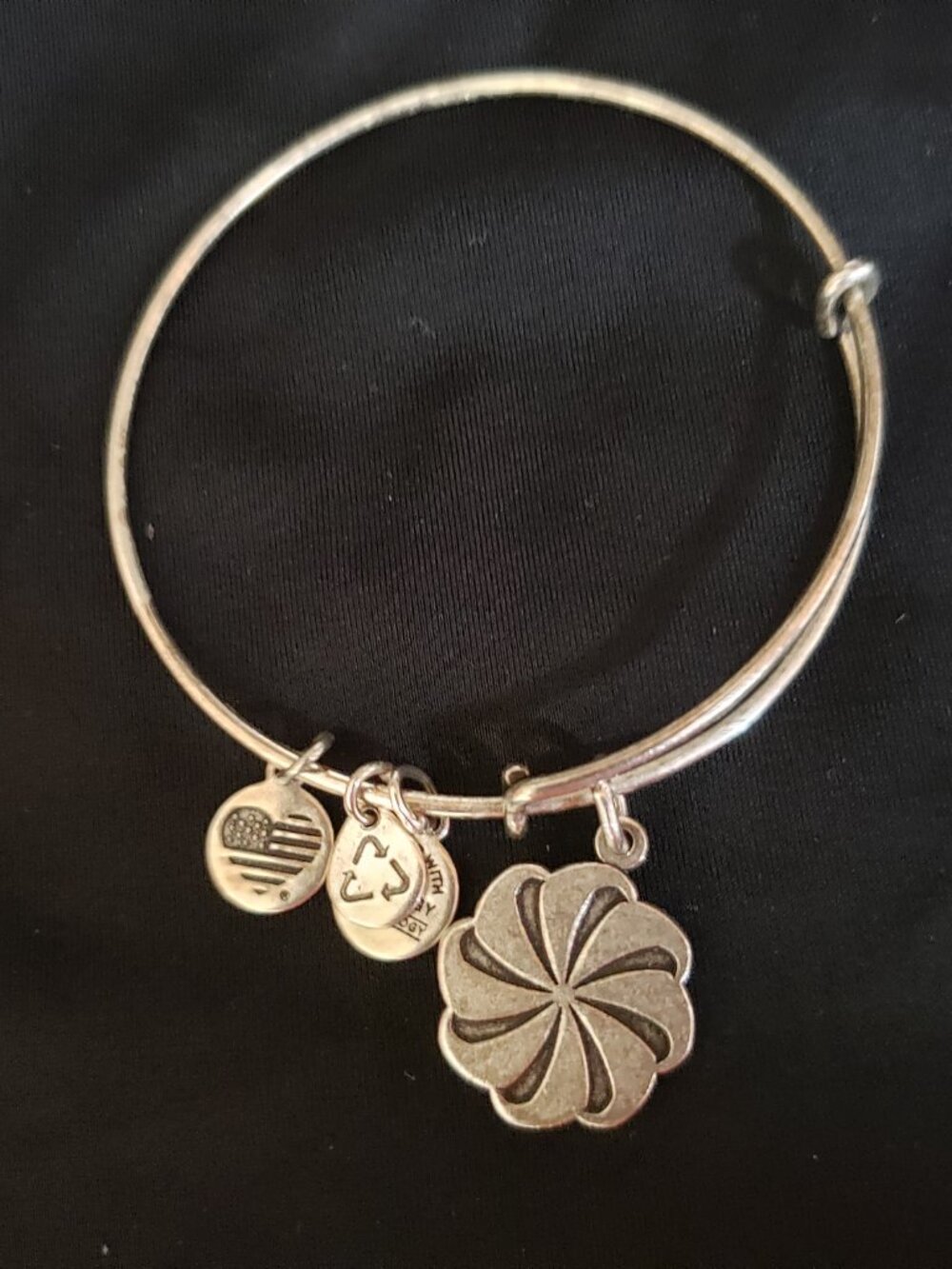 Alex and Ani Eternity Symbol Silver Charm Bangle    356